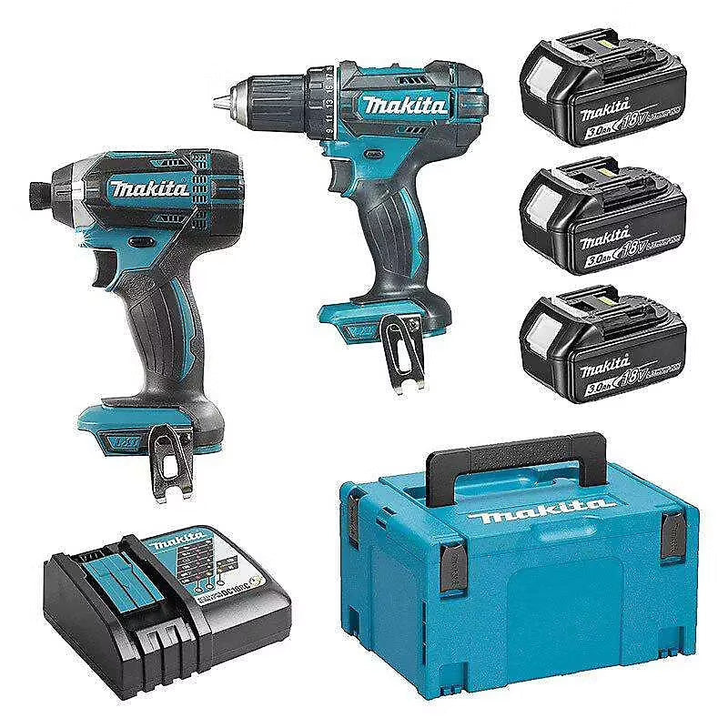 Makita DLX2127J1 Power Pack: Boor- en Slagschroevendraaier + 3 Accu's + Snellader + Koffer
