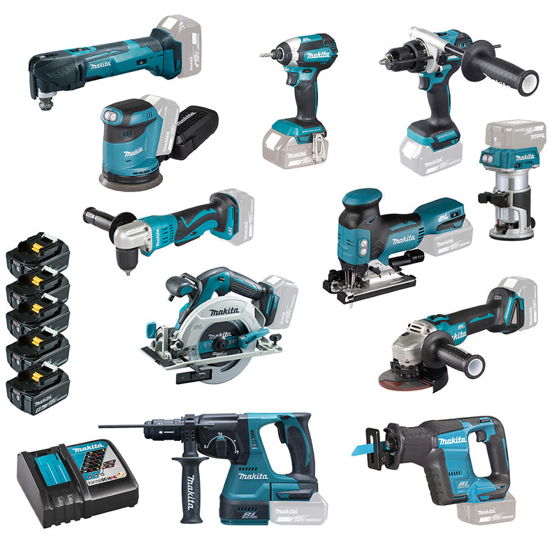 De Ultieme Krachtige 18V MAKITA DLX1122JX1 Gereedschapsset - 11 Stuks!