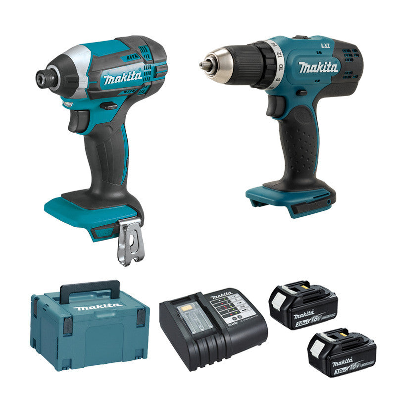 Ultieme Power Duo: Makita DLX2141JX2 18 V Li-Ion Set met DTD152 en DDF453 - 3 Ah