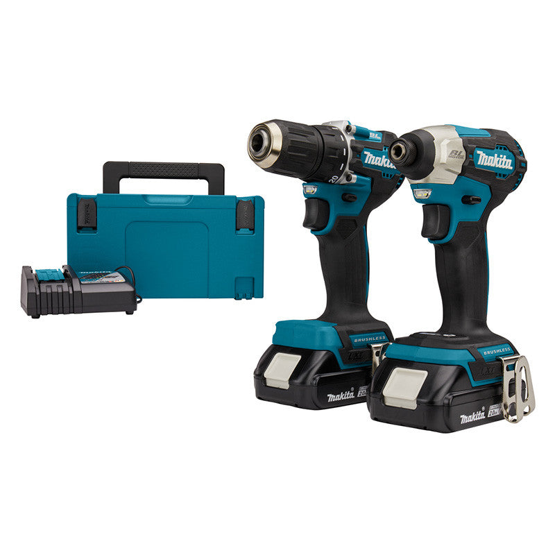Energieke Duo: Makita DLX2423AJ - 18V Boormachine en Slagschroevendraaier Set