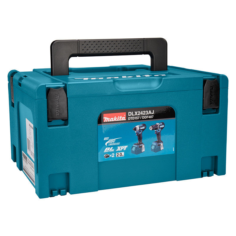 Energieke Duo: Makita DLX2423AJ - 18V Boormachine en Slagschroevendraaier Set